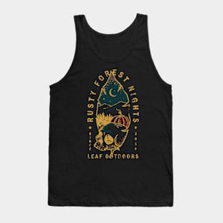 Rusty Forest Nights Vintage Halloween Tshirt Design Tank Top